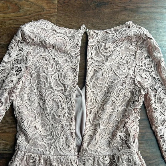 Charlotte Russe Lace Romper Pink | Charlotte Russe Romper | Long Sleeve Romper - Picture 8 of 8